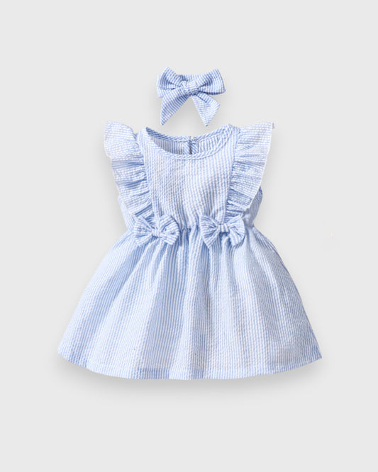 Baby Girl Seer Suckers Ruffle Dress