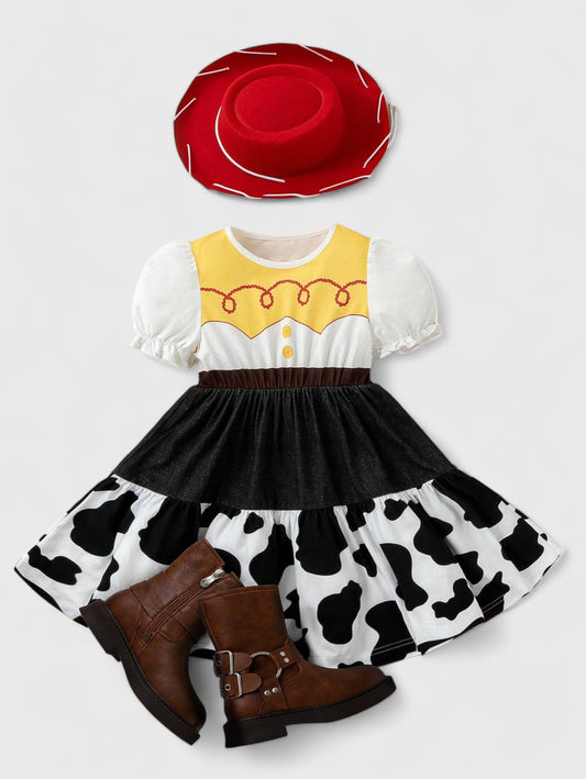 Toddler Girl Princess Cow Girl Dress