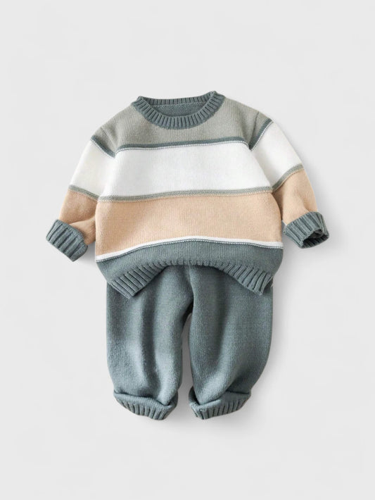 CL-2 Pc Baby Boy Stripe Sweater Set