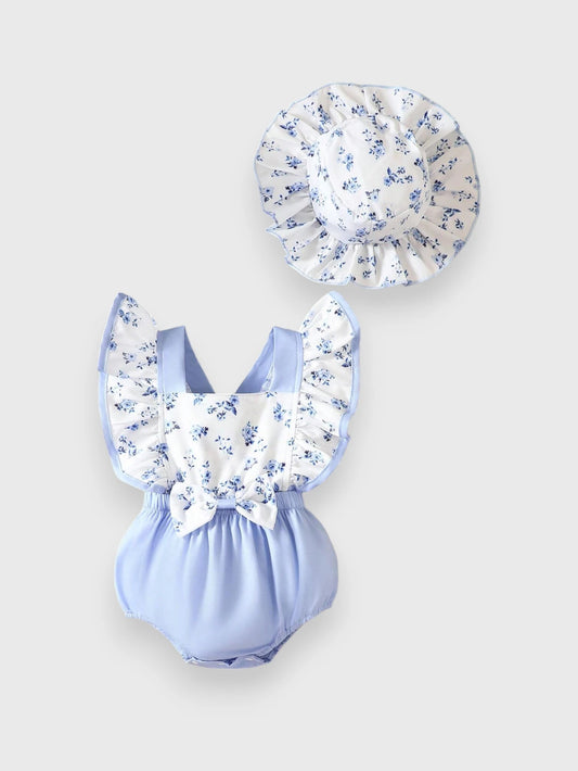 Baby Girl Bodysuit with Hat