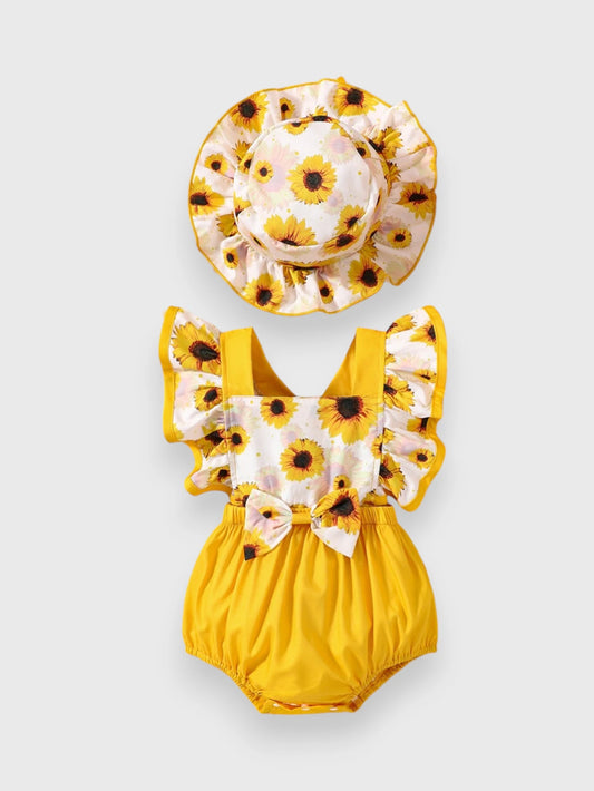 Baby Girl Bodysuit with Hat