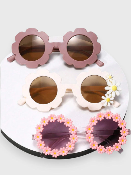 Kids Set of 3 Flower Sunglasses