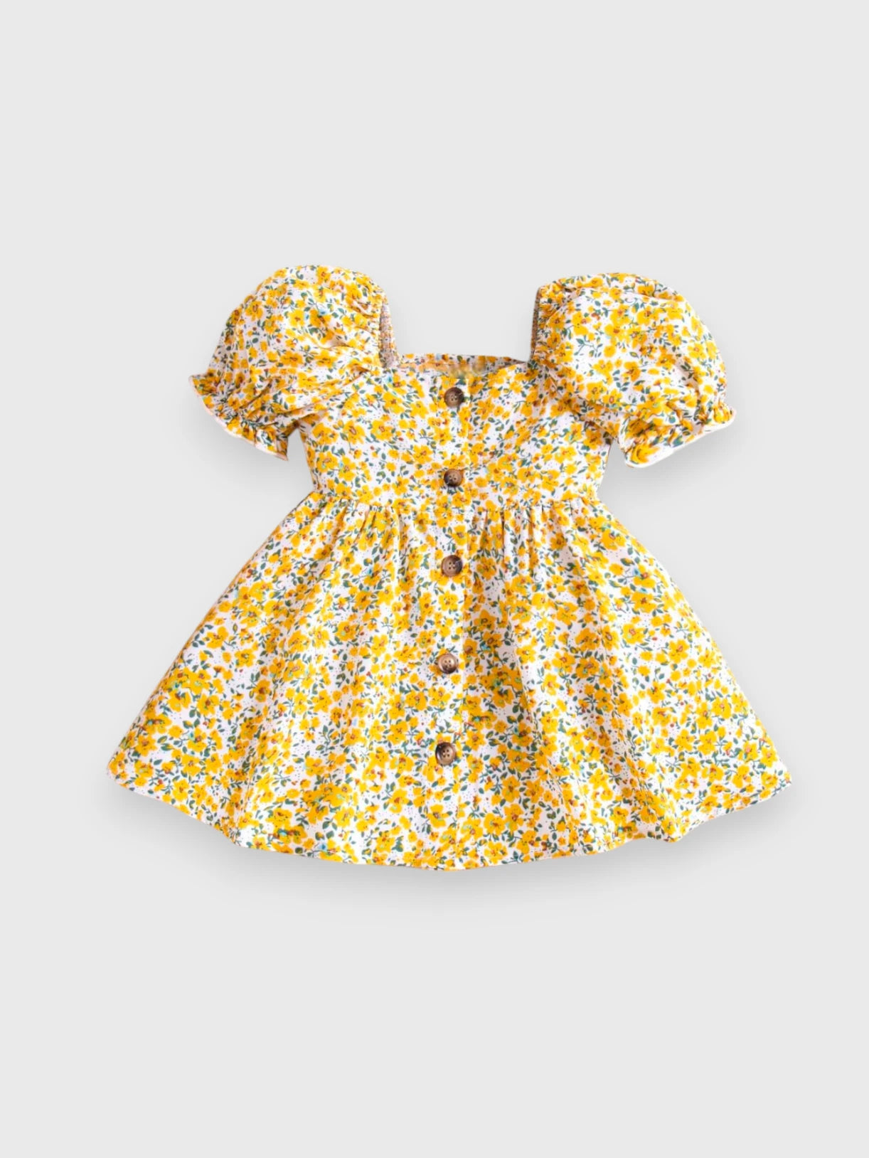 mustard yellow dress for baby Mustard Yellow Duck Cord Embroidered Baby Dress & Body Set