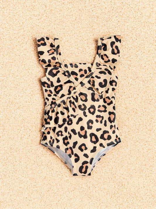 Baby Girl Leopard Ruffle Swimsuit