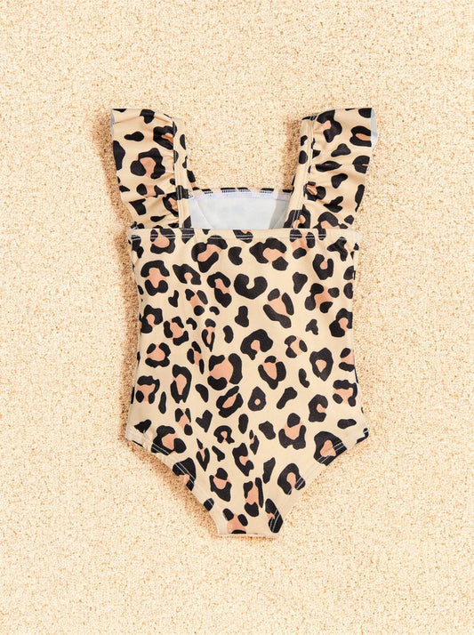 Baby Girl Leopard Ruffle Swimsuit