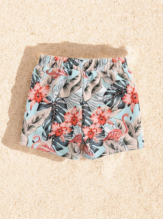 Baby Boys Tropical Flower Swim Shorts
