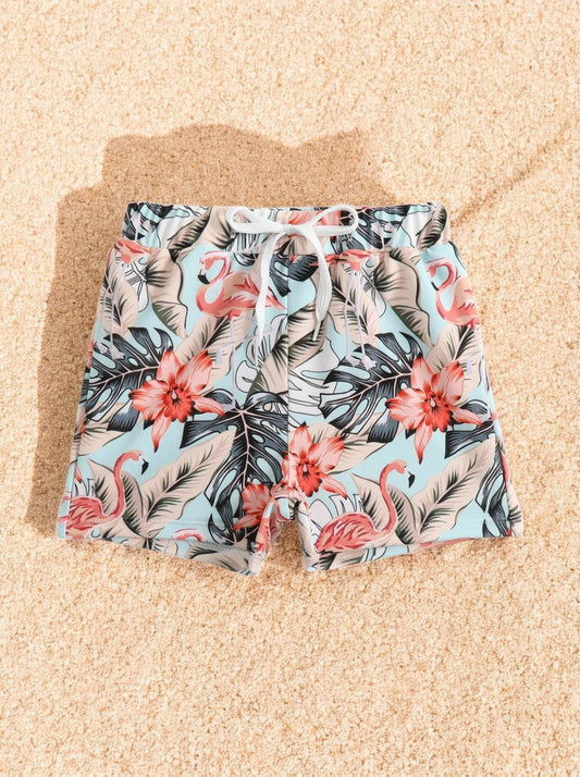 Baby Boys Tropical Flower Swim Shorts