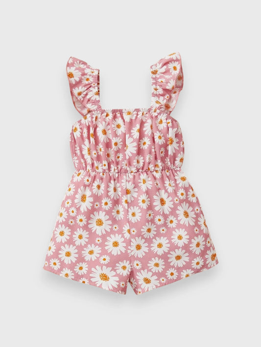 Baby Girl Daisy Print Romper