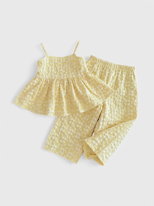 2 Pc Girl Peplum Cami with Pants