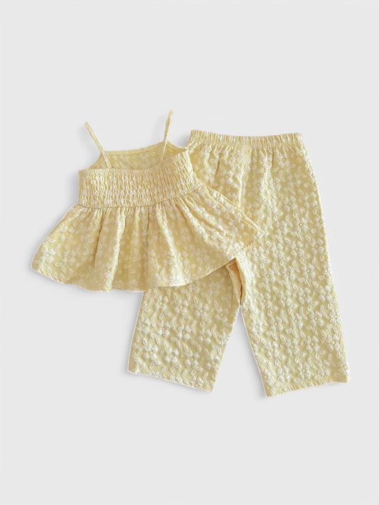 2 Pc Girl Peplum Cami with Pants