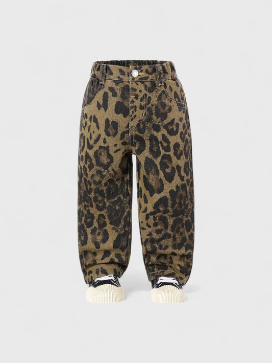 CL-Baby Girl Leopard Denim Jeans