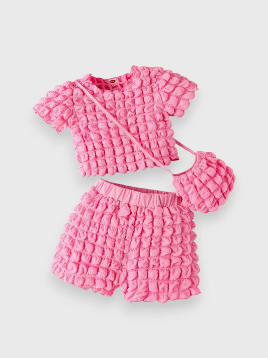 3 Pc Girls Popcorn Textures Set