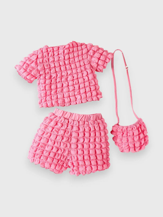 3 Pc Girls Popcorn Textures Set