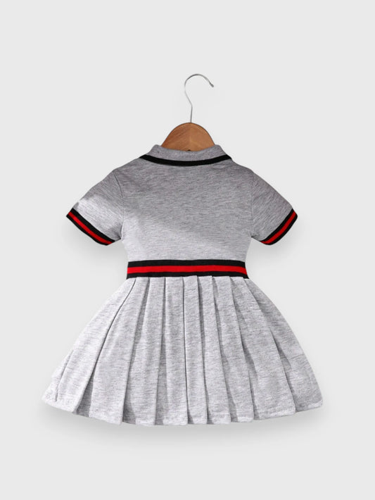 Baby Girl Contrast Stripe Polo Tennis Dress