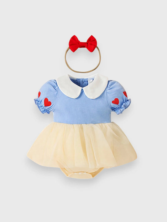 2 Pc Baby Girl Princess Dress Bodysuit Dress