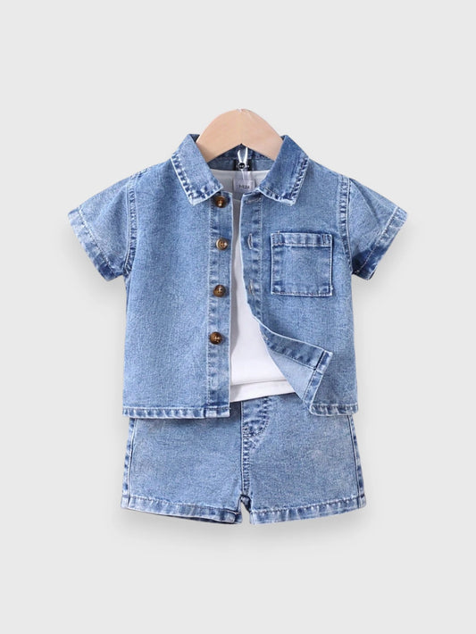 Baby Boy Denim Short Set