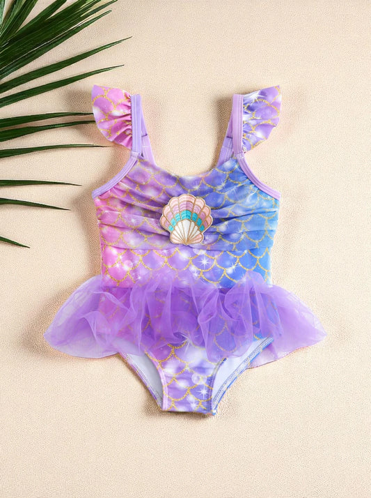 Baby Girl Mermaid Tutu Swimsuit