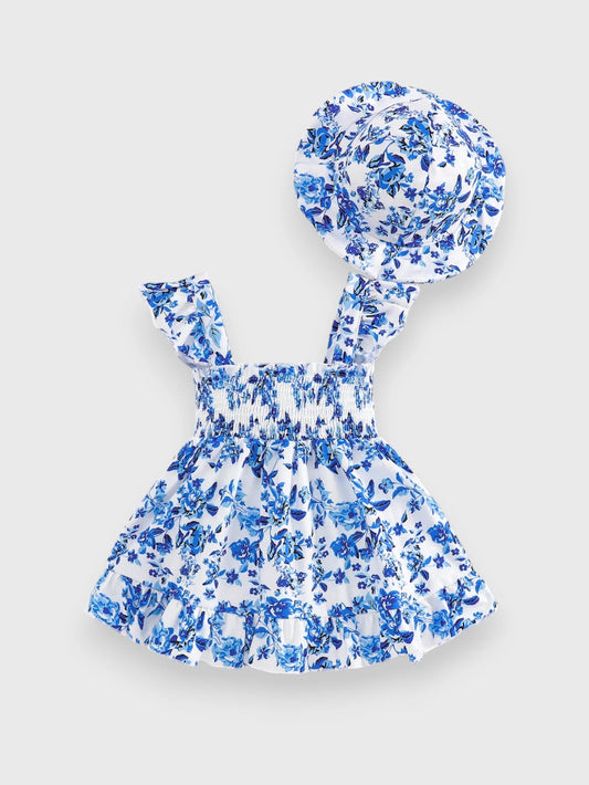 2 Pc Baby Girl Amalfi Floral Dress with Hat