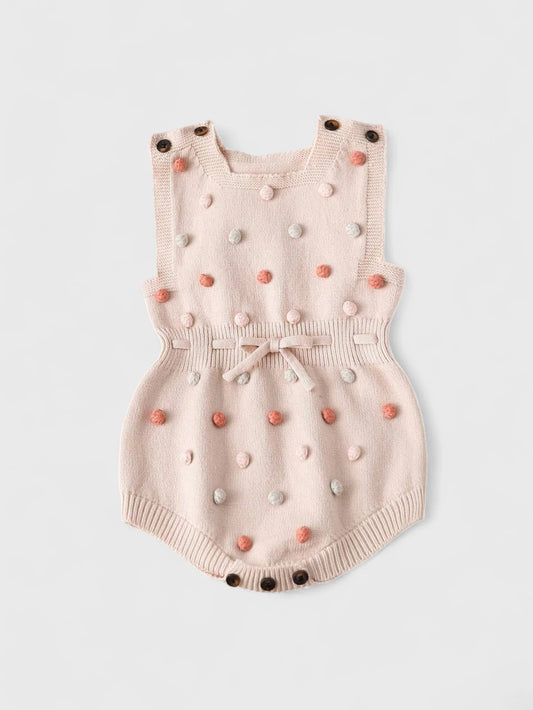 Baby Girl Pom Pom Knitted Bodysuit