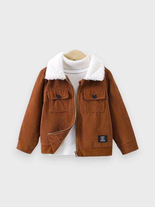 Boy Girl Corduroy Sherpa Lined Jacket