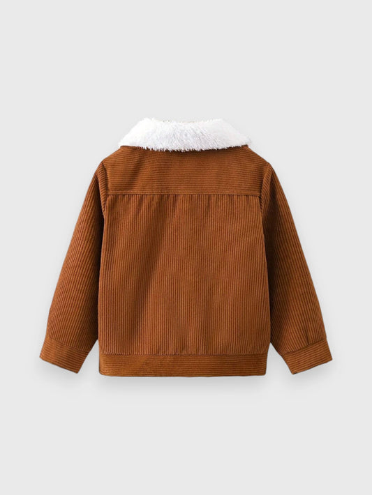 Boy Girl Corduroy Sherpa Lined Jacket