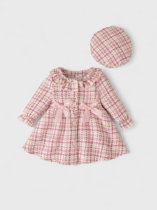 2 Pc Baby Girl Tweed Coat with Beret