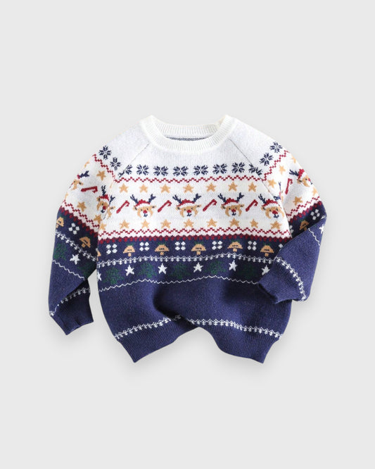 Baby Knitted Holiday Reindeer Sweater