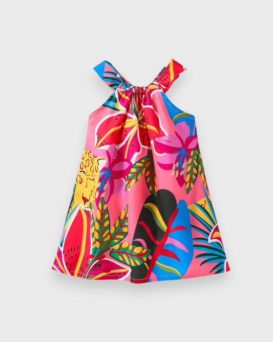 Baby Girl Tropical Leaf Summer Dress