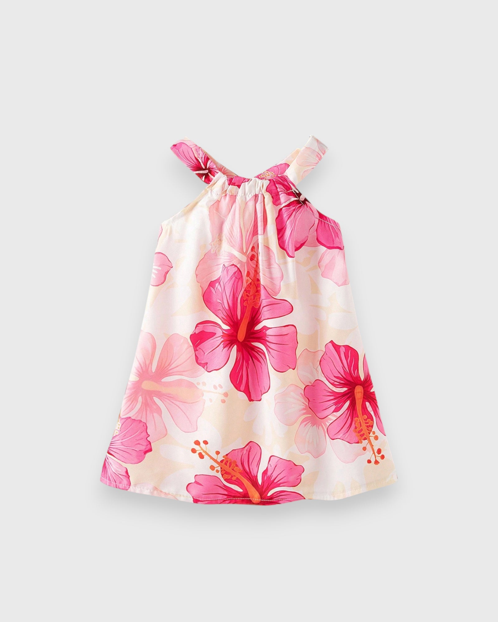 pink hibiscus flower dress Pink Hibiscus Palm Maxi Dress