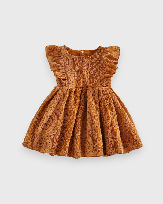 Baby Girl Mesh Leaflet Dress