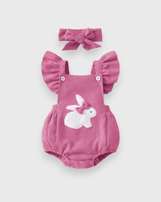 Baby Girl Easter Bunny Corduroy Bodysuit