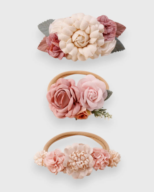 3 Pc Baby Girl Flower Headband