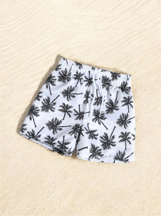 Baby Boys Palm Tree Print Swim Shorts