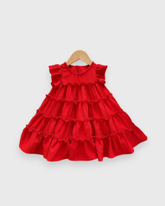 Baby Girl Tiered Bow Back Dress