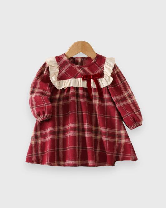 Infant Baby Girl Autumn Plaid Swing Dress