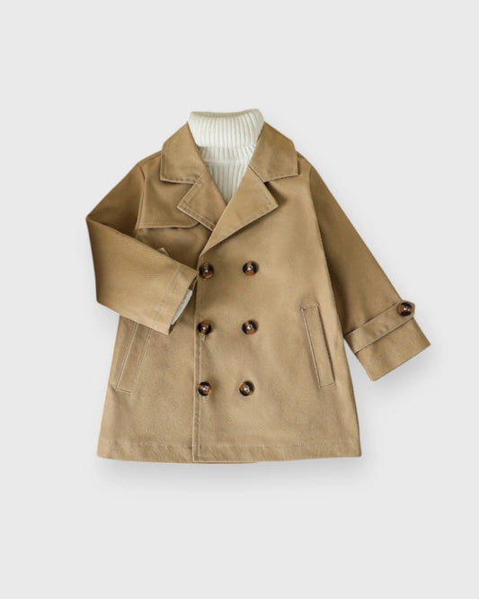 Baby Light Autumn Trench Jacket