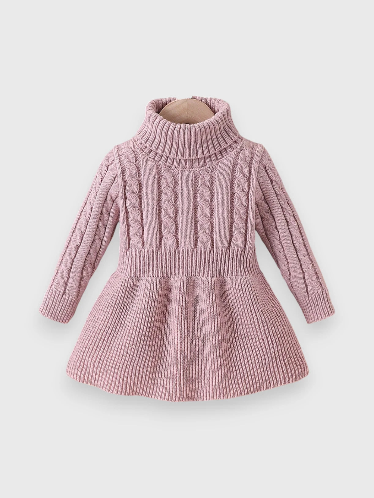 CL-Baby Girl Turtle Neck Sweater Dress 12-18 month / Mint Green CL-Baby Girl Turtle Neck Sweater Dress 12-18 month / Mint Green