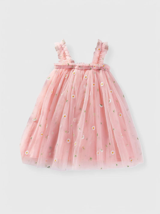 Baby Girl Floral Embroidery Tulle Dress