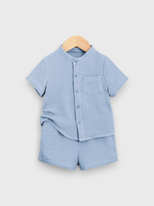 2 Piece Baby Boy Cotton Vacay Set
