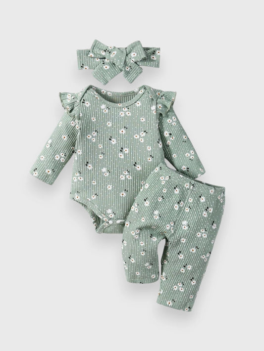 3 Pc Baby Girl Mini Daisy Casual Set