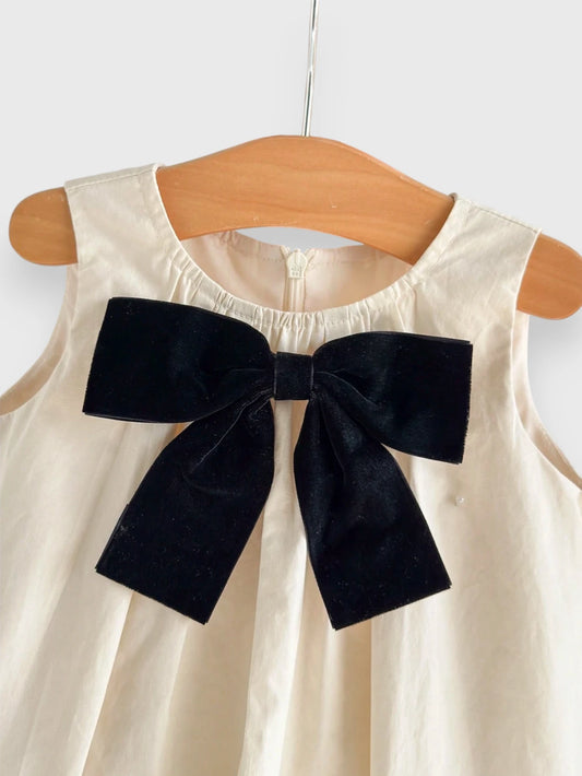 Baby Girl Cotton Bubble Bow Dress