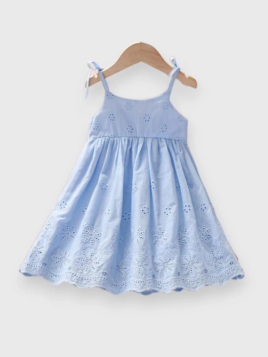 Girls Cotton Eyelet Sun Dress
