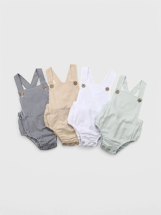 Baby Boy Faux Linen Bodysuit