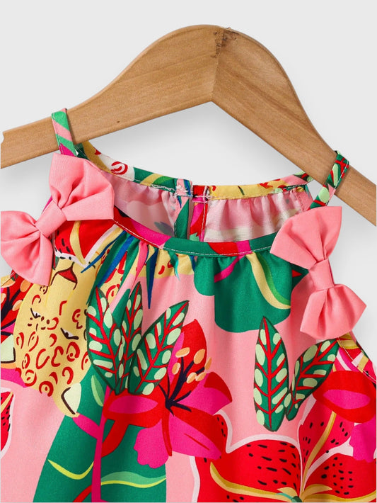 Baby Girl Tropical Leaf Summer Dress