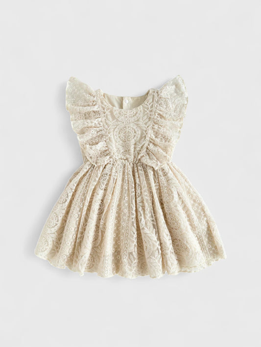 Baby Girl Mesh Leaflet Dress