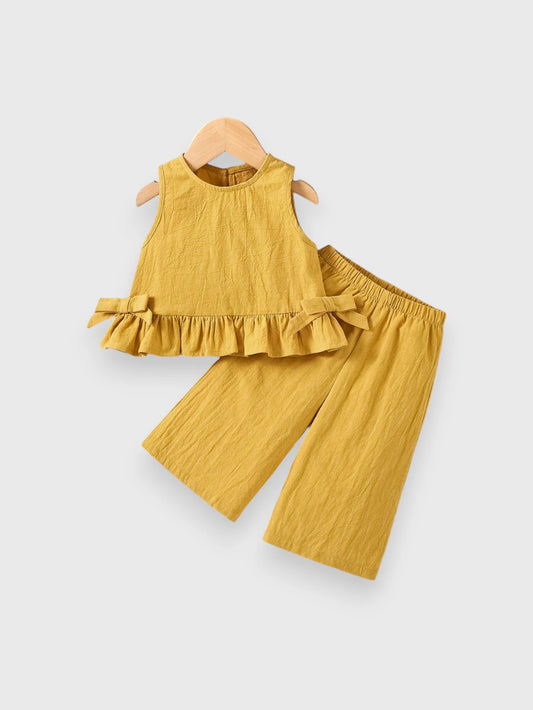 2 Pc Baby Girl Wide Leg Set