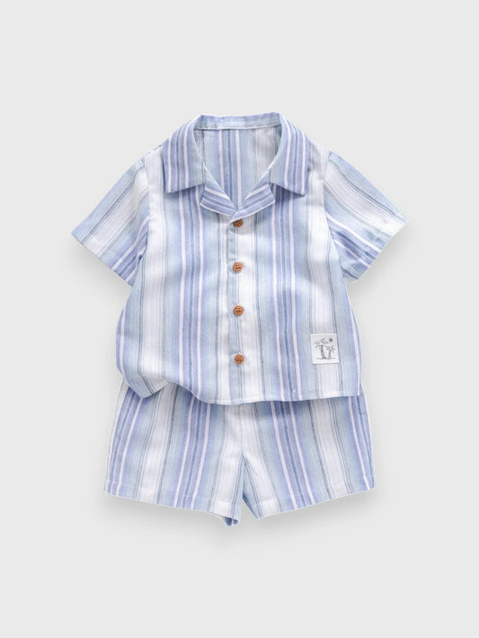 Baby Boy Ombre Stripes Summer Set