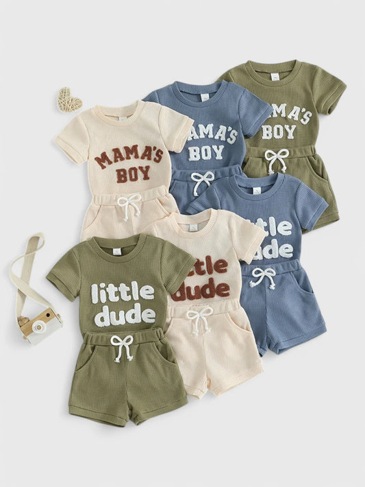 2 Pc Little Dude Waffle Set