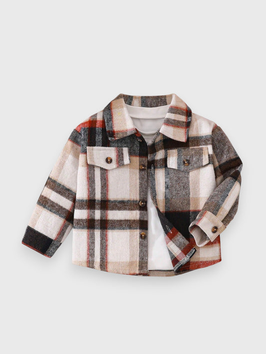 Baby Girl Boy Flannel Plaid Shirt
