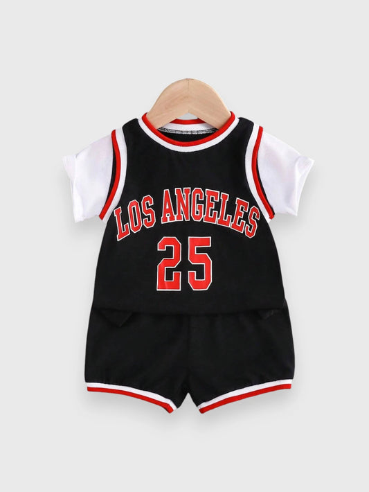 Baby Boy Basketball Jersey 2 in 1 Short Set